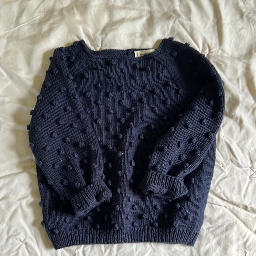 Misha And Puff Navy Blue cotton popcorn 4-5y
